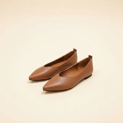 POINTED LEATHER BALLET FLAT