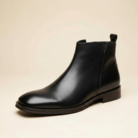 SQUARE TOE LEATHER CHELSEA BOOT
