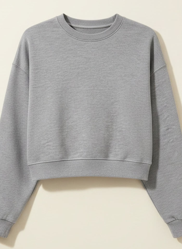 HEAVYWEIGHT LOOP-BACK CROPPED SWEATSHIRT