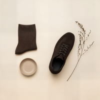 SUEDE LOW TRAINER IN ESPRESSO