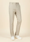 CAMEL LYOCELL LINEN TROUSER