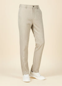 CAMEL LYOCELL LINEN TROUSER