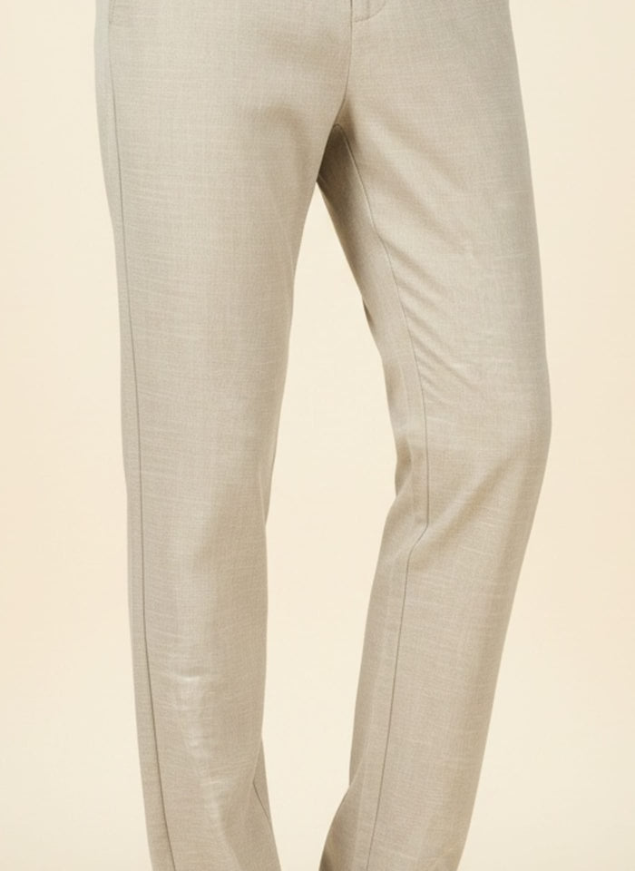 CAMEL LYOCELL LINEN TROUSER