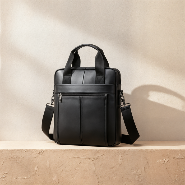 VERTICAL LEATHER EXECUTIVE BRIEFCASE