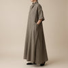OLIVE LINEN SHIRT DRESS