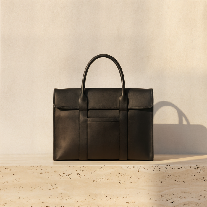 STRUCTURED LEATHER EXECUTIVE BRIEFCASE