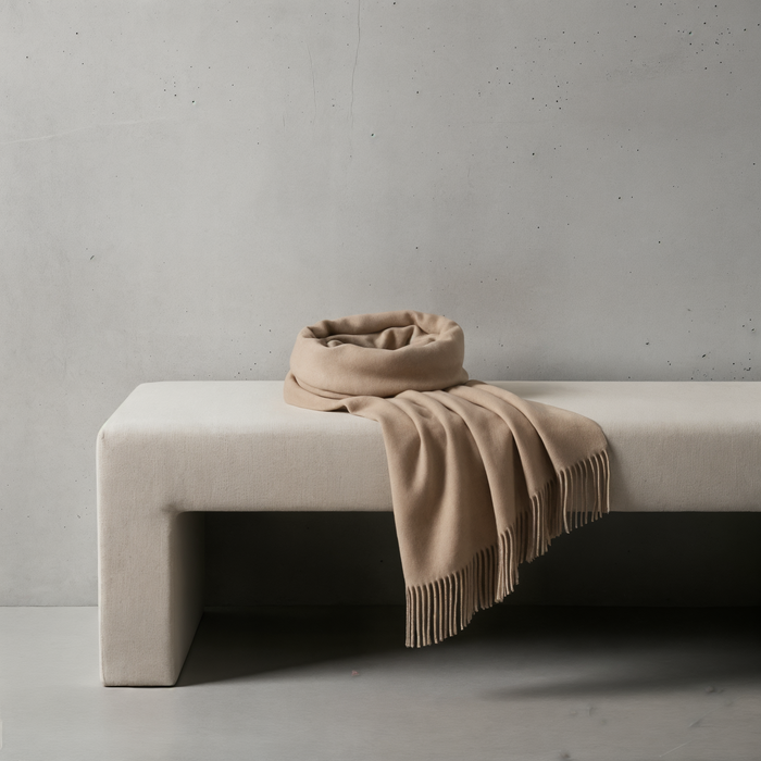 PURE WOOL FRINGE STOLE