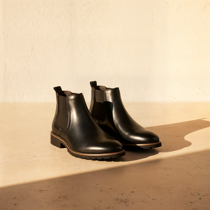 LUGGED LEATHER CHELSEA BOOT