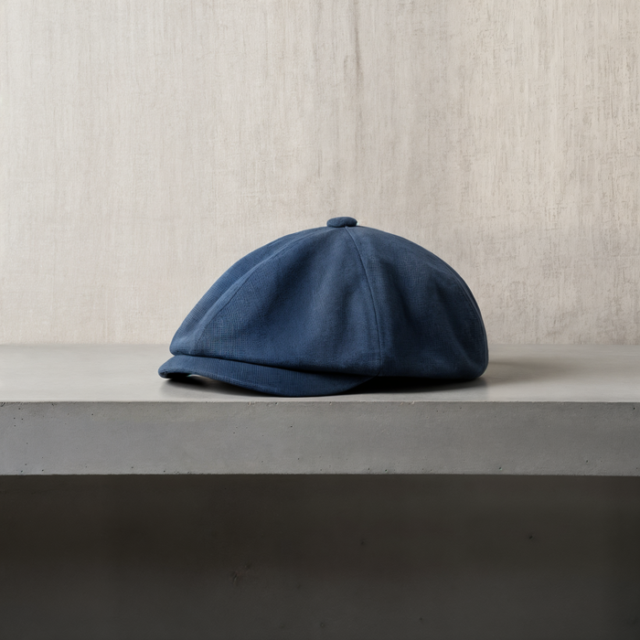 EIGHT-PANEL WASHED LINEN CAP
