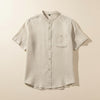 IVORY LINEN MANDARIN SHIRT