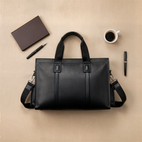 STRUCTURED LEATHER BRIEFCASE BAG