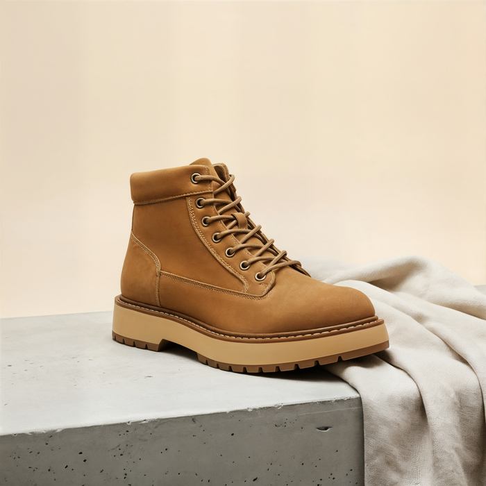 CAMEL SUEDE WORKER BOOT