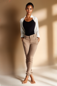 OVERSIZED LINEN POINT-COLLAR SHIRT