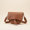 CAMEL FLAP CROSSBODY BAG