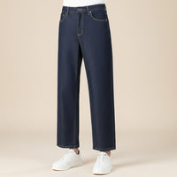 LYOCELL WIDE-LEG CROPPED JEAN