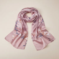 PAINTED MAGNOLIA SILK SCARF