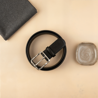 POLISHED PRONG LEATHER BELT