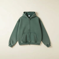 WASHED FLEECE ZIP HOODIE
