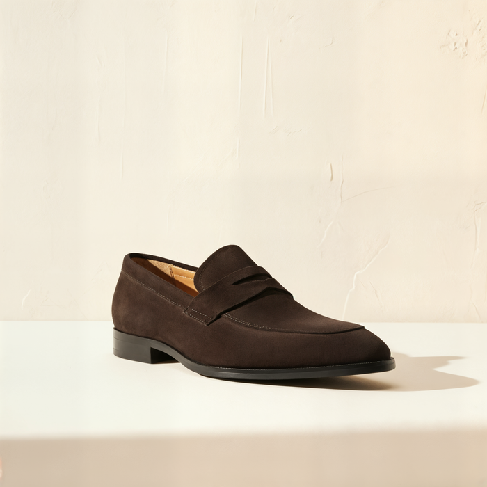 TOBACCO SUEDE PENNY LOAFER