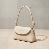 KNOT HANDLE STRUCTURED SHOULDER BAG