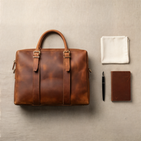 CRAZY HORSE LEATHER BRIEFCASE