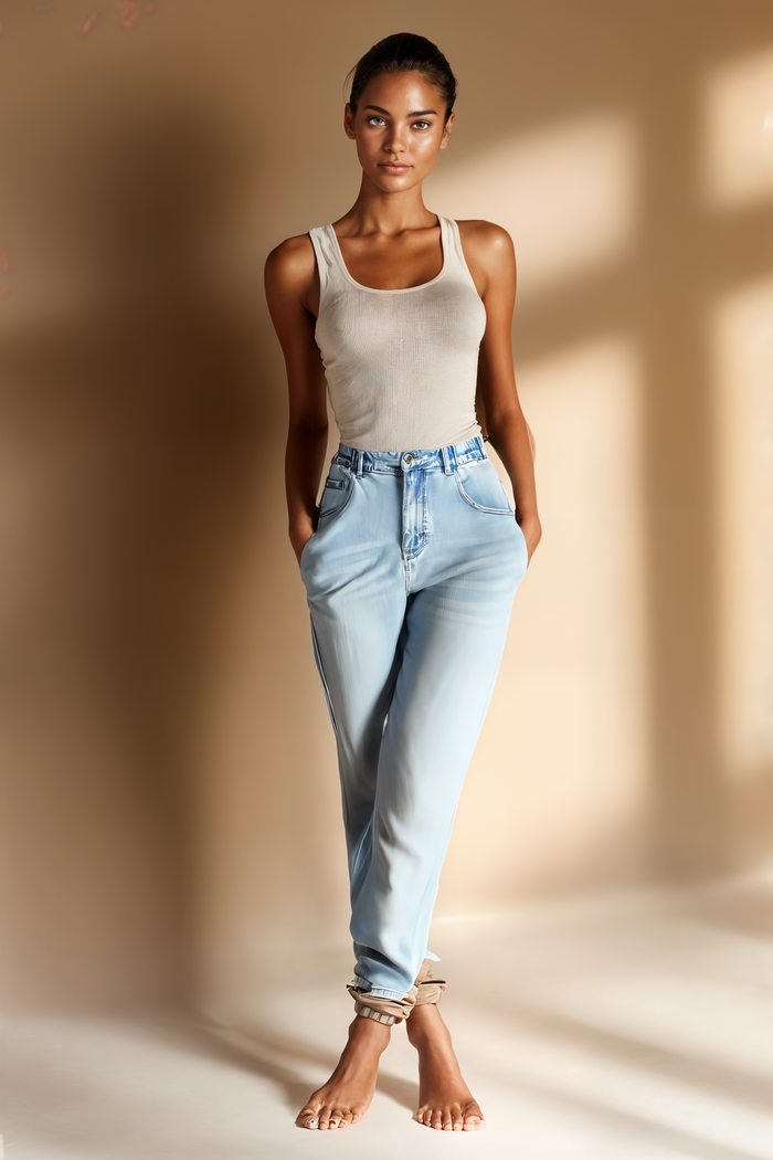 LYOCELL RELAXED STRAIGHT DENIM