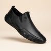 BLACK LEATHER DRIVING LOAFER