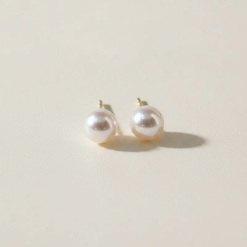 AKOYA PEARL GOLD STUDS