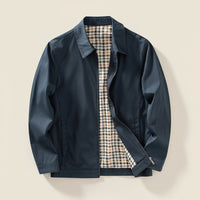 NAVY COTTON HARRINGTON JACKET