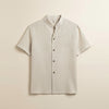 IVORY LINEN MANDARIN SHIRT