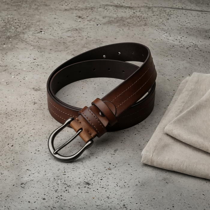 HERITAGE HORSESHOE LEATHER BELT
