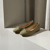 SUEDE BOW BALLET FLAT