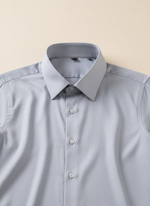MODAL ACETATE POINT COLLAR SHIRT