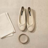 SQUARE TOE BOW BALLET FLAT
