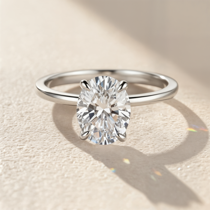 OVAL SOLITAIRE MOISSANITE RING