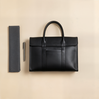 STRUCTURED LEATHER EXECUTIVE BRIEFCASE