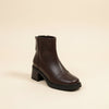 ESPRESSO SQUARE-TOE BLOCK HEEL BOOT