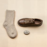 CAMEL LEATHER COURT SNEAKER