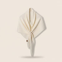 IVORY WOOL TRIANGLE SHAWL