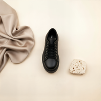 SCULPTED PLATFORM LEATHER SNEAKER