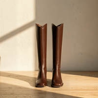 CHESTNUT V-CUT RIDING BOOT