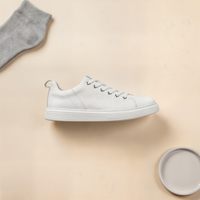 PEBBLED LEATHER COURT SNEAKER