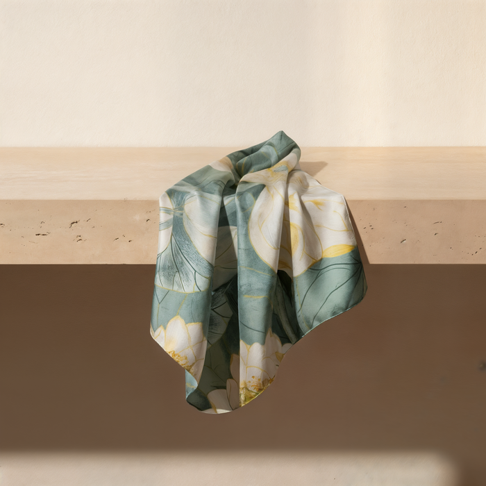 LOTUS BOTANICAL SILK SHAWL