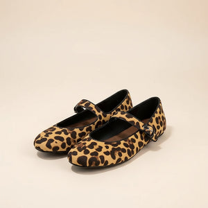 LEOPARD CALF HAIR MARY JANE