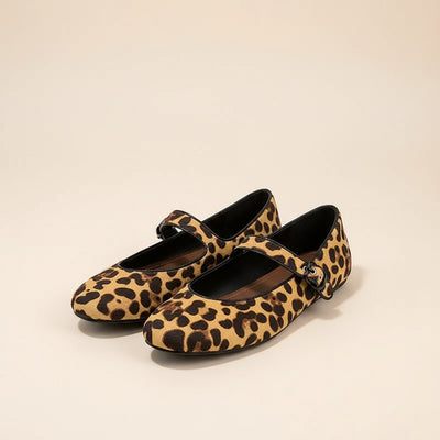 LEOPARD CALF HAIR MARY JANE