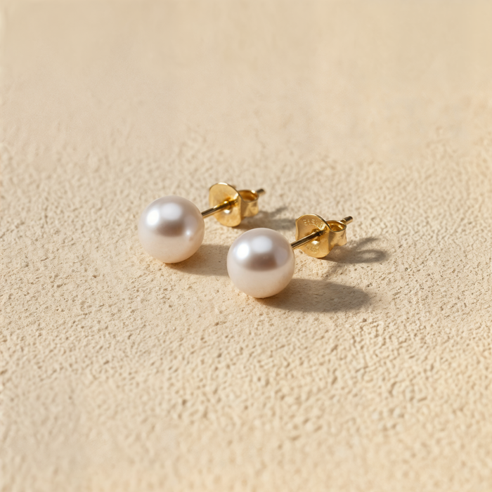AKOYA PEARL GOLD STUDS