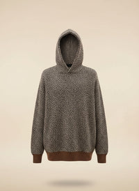 TEXTURED WEAVE HOODED KNIT