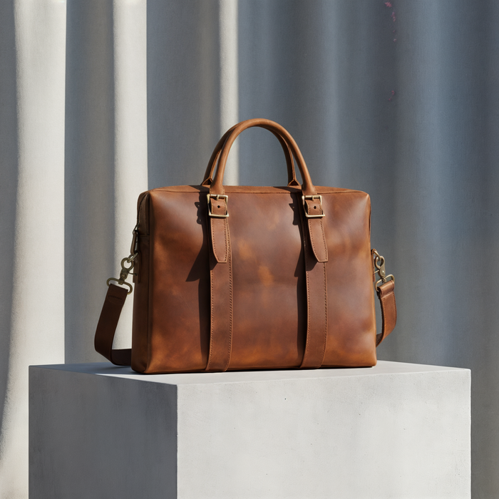 CRAZY HORSE LEATHER BRIEFCASE