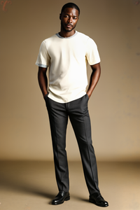 IVORY RINGER CREW TEE