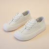SQUARE TOE LEATHER PLATFORM SNEAKER